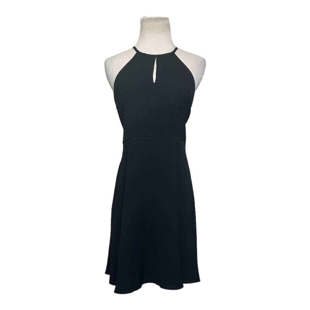 Bar III black halter neck mini cocktail party dress size XS